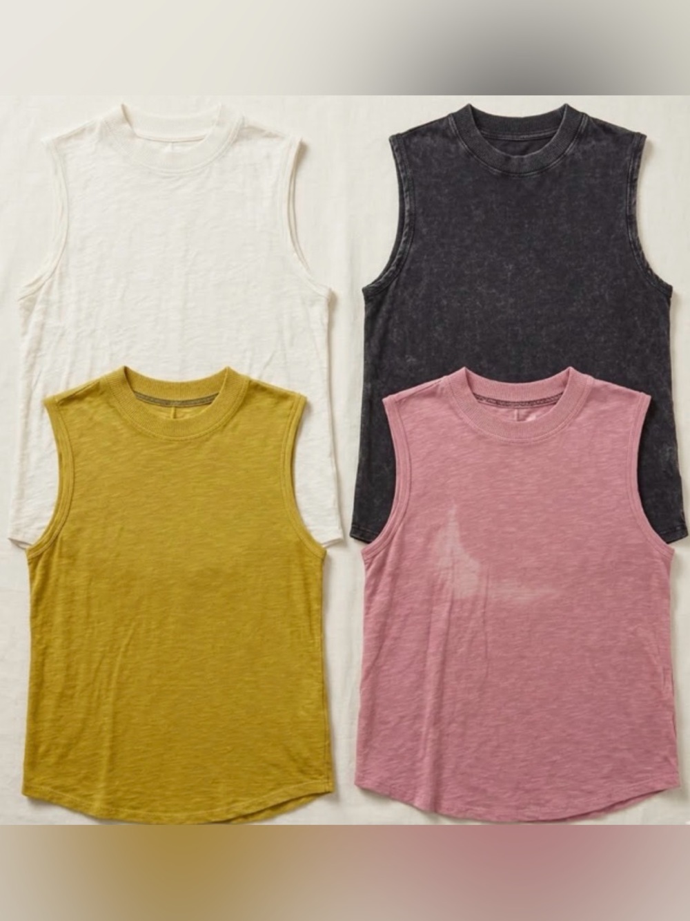 Anthropologie Pilcro Vinnie Cotton Slub Muscle Tee Tank Bundle 4 Pack XS
